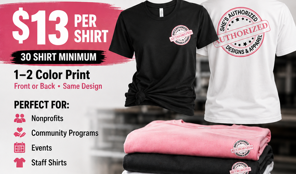 $13 Bundle-30 Shirt Minimum