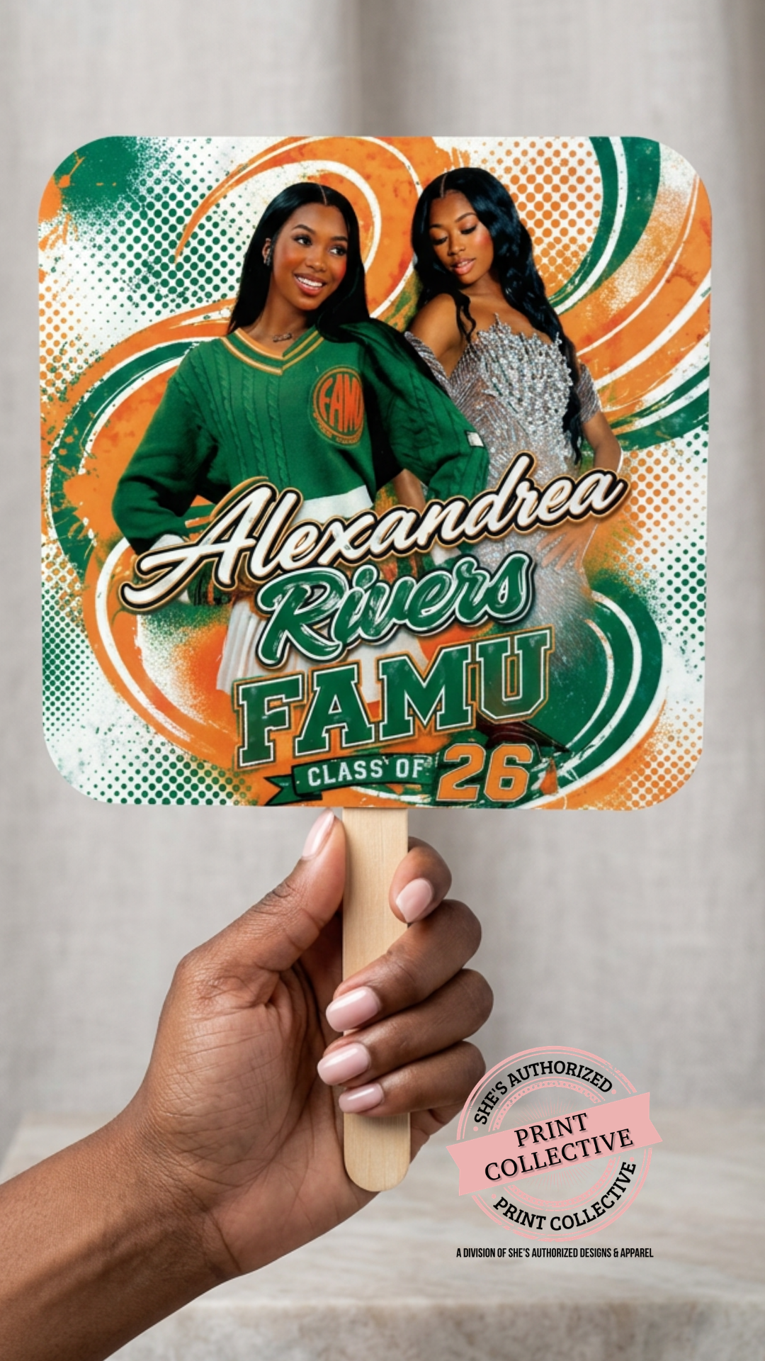 Premium PVC Celebration Fan (8in x 8in)