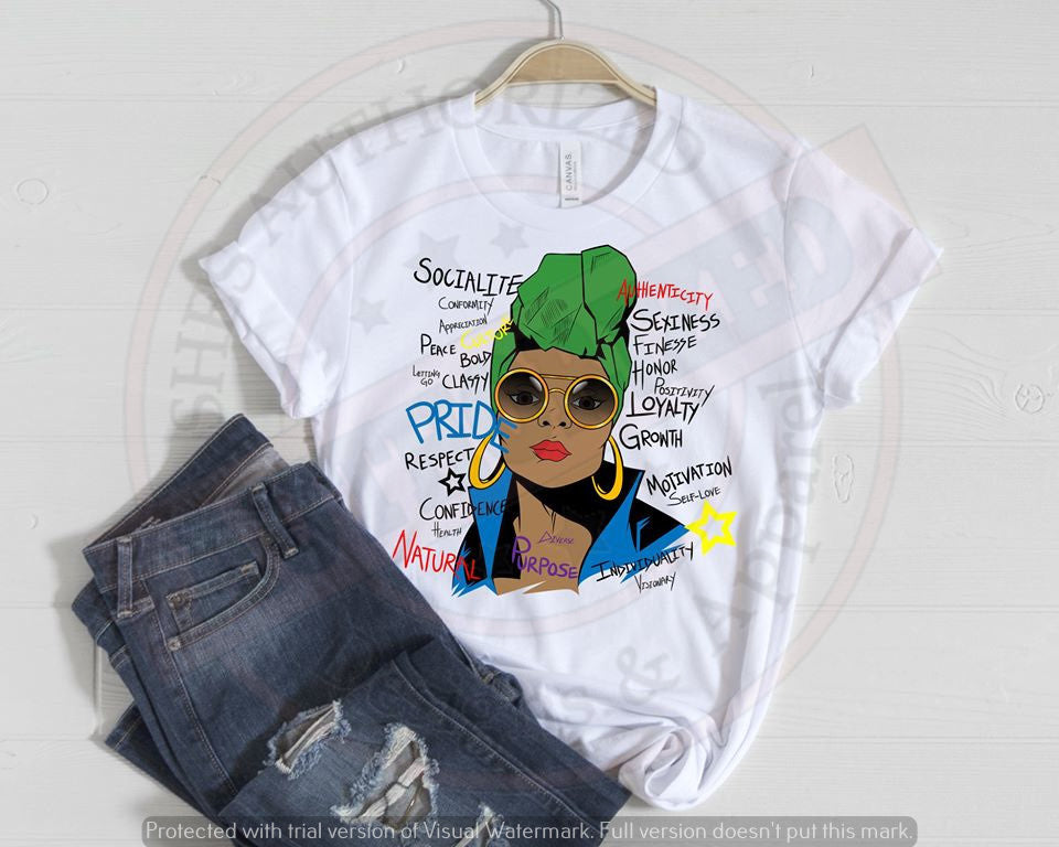 Descriptive black woman T-shirt