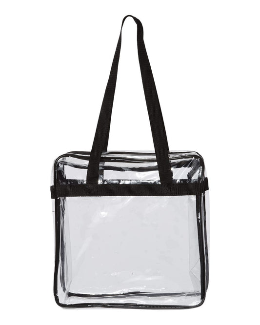 Clear Tote with Zippered Top