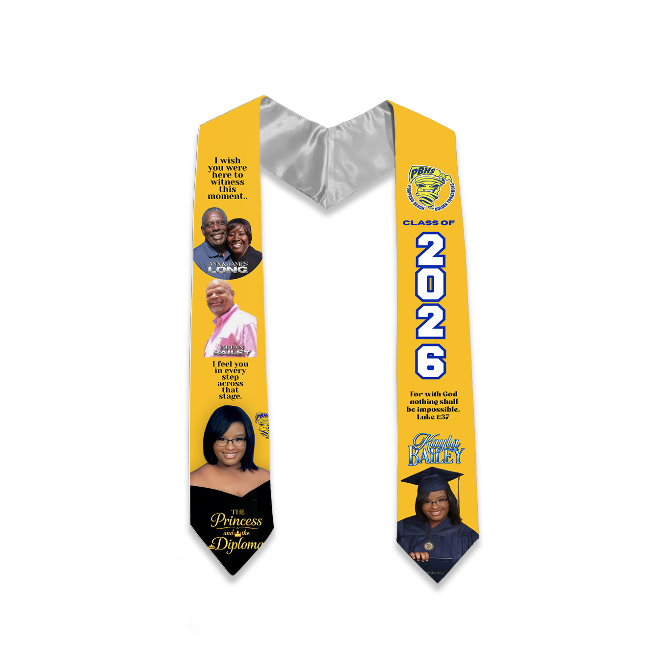 Personalized Stoles for Graduation-72"