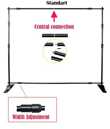 Standard 8×8 Telescopic Banner Stand with Full‑Color Banner