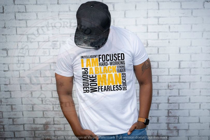 I am a Black Man - Word Art
